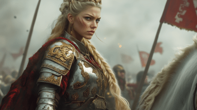 Warrior Leading Her Army