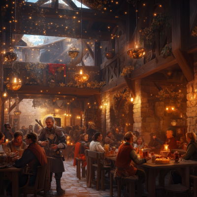 Medieval Tavern Scene