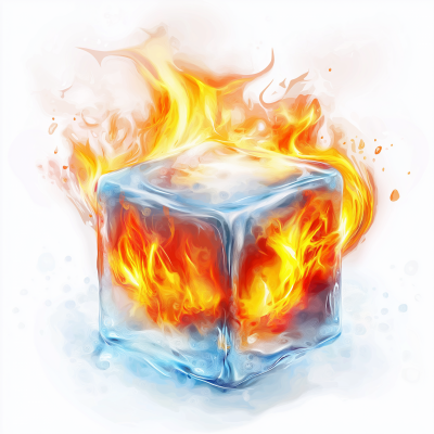 Fiery Ice Cube