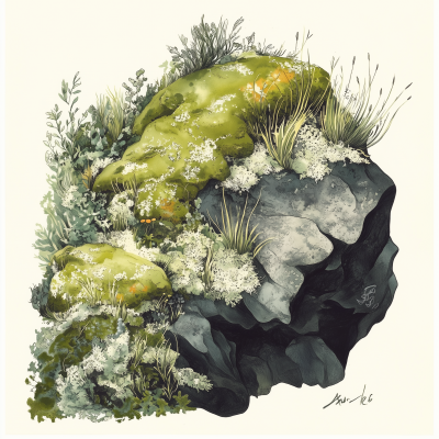 Icelandic Moss Illustration