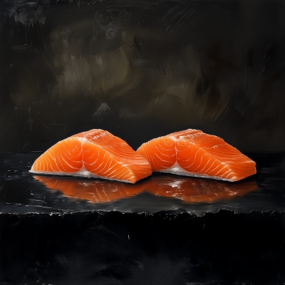 Raw Salmon Fillets