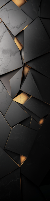 Gold and Black 3D Shapes