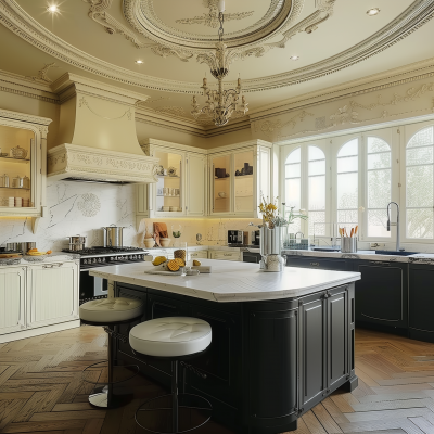 French Style Villa Kitchen