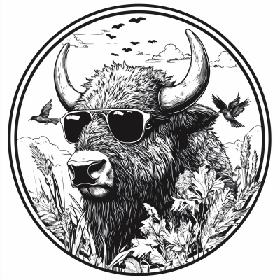 Bison in Sunglasses