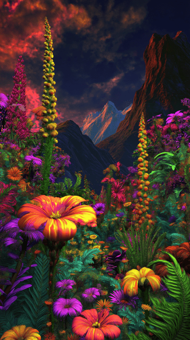 Psychedelic Nature Scene