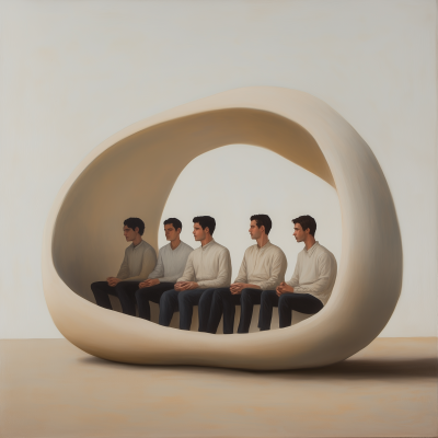 Men in Abstract Space
