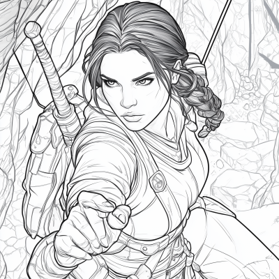 Female Rogue Picking a Lock