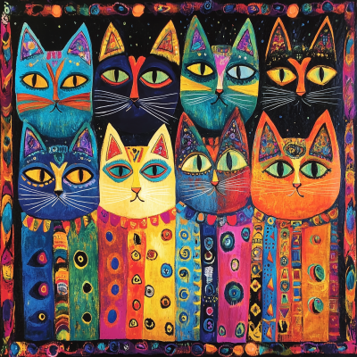 Naive Cat Art