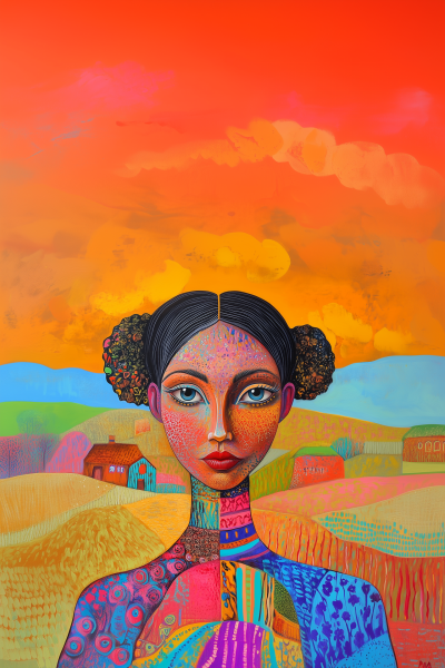Surreal Portrait of a Female Leader