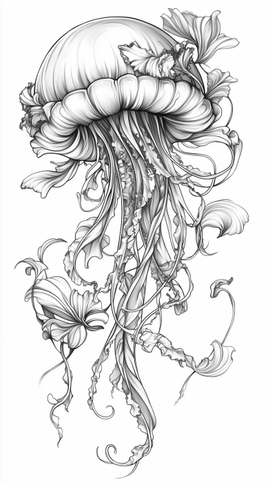 Jellyfish Tattoo Sketch