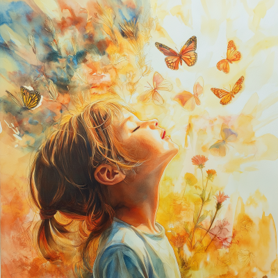 Sunny Day with Butterflies