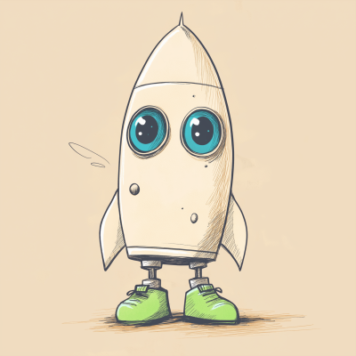 Cute Rocket Character