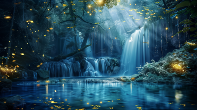 Mystical Moonlit Forest