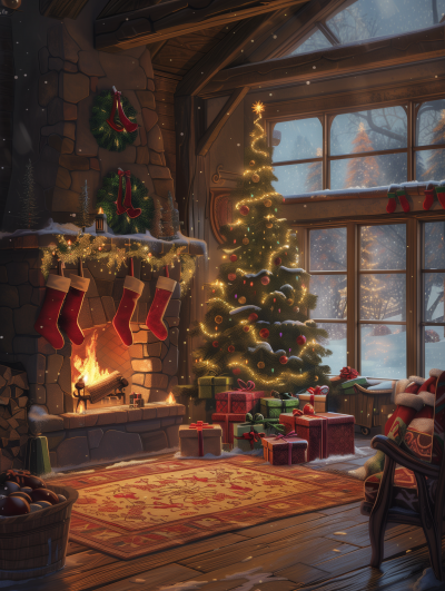 Cozy Christmas Living Room