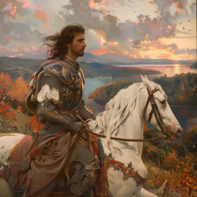Lancelot Riding Through The Valley