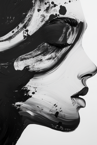 Minimalist Black and White Abstract