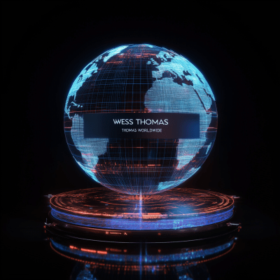 Futuristic Holographic Globe