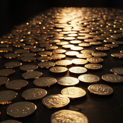 Golden Coin Floor