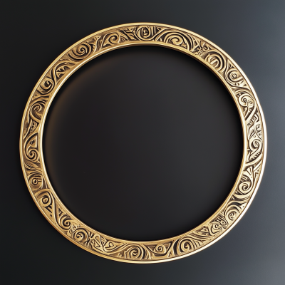 Aztec Inspired Gold Frame