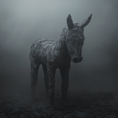 Abstract Papier Maché Donkey