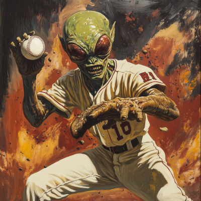 Alien Baseball Player