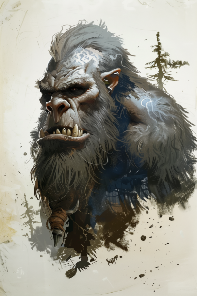 Weathered Troll Portrait