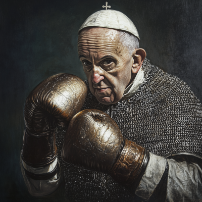 Boxing Pope in Chain Mail