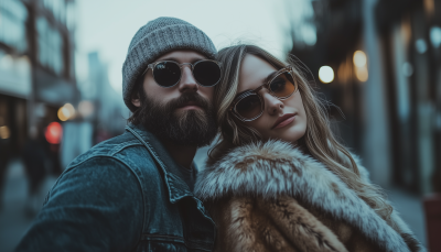 Hipster Couple in the City