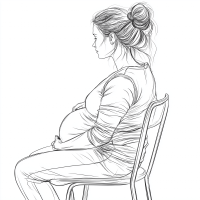 Pregnant Woman Coloring Page