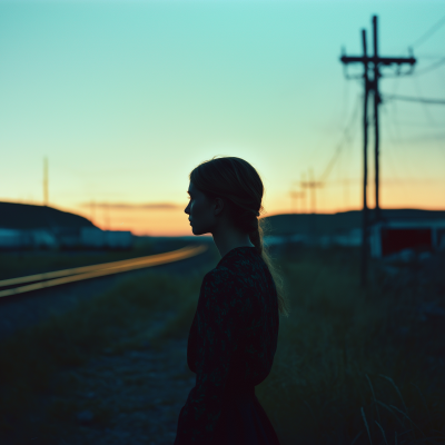 Androgynous Figure in Cinematic Colors