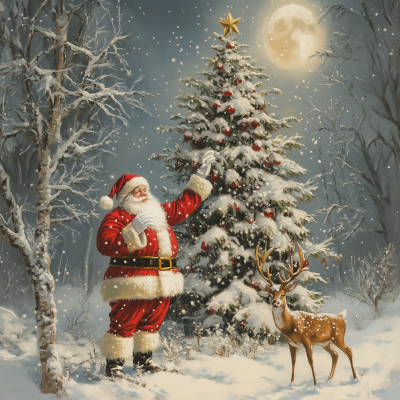 Santa Claus in a Winter Wonderland