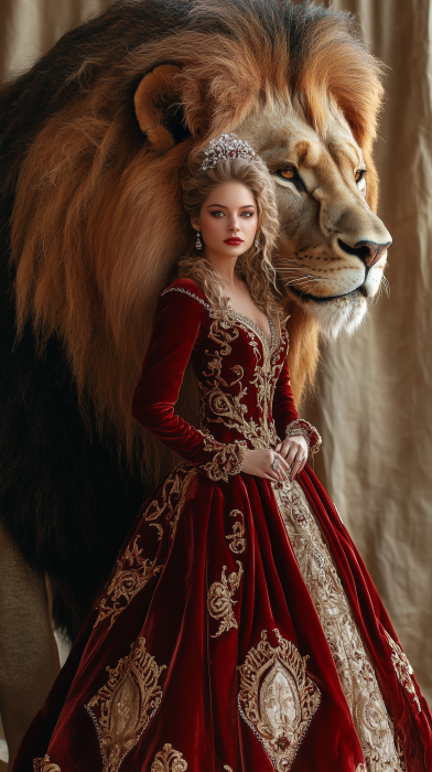 Majestic Queen and Her Lion