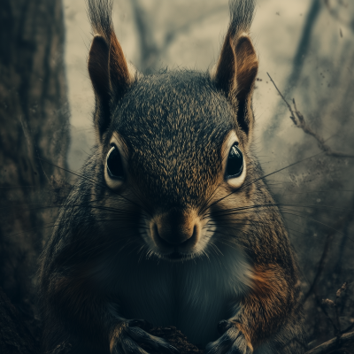 Dramatic Squirrel Poster