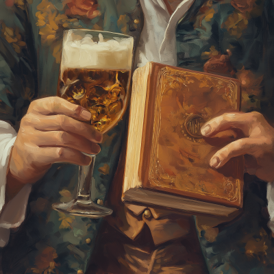 Cheers with a Book and Beer