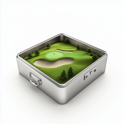 Golf Course in Silver Box