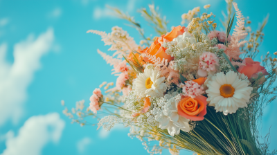 Bouquet with Blue Sky