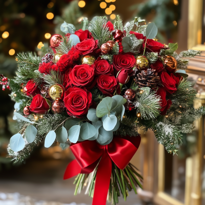 Stylish Red Rose Bouquet