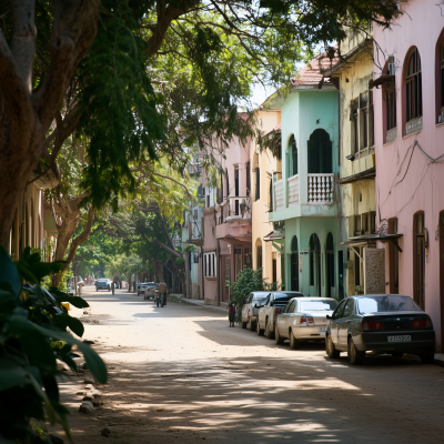 Tropical Island Streetscape