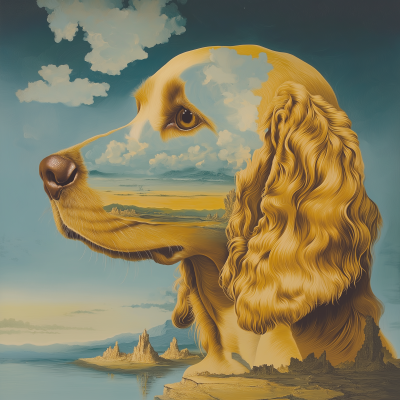 Golden Retriever Surrealism