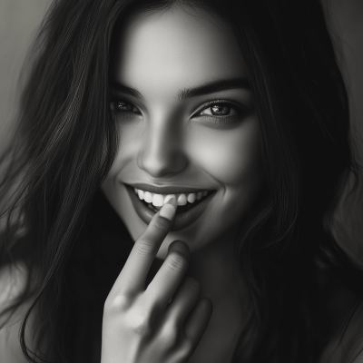 Grinning Woman Portrait