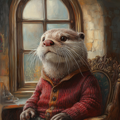 Fantasy Otter in Cozy Cottage