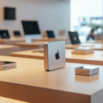 Close-Up of a Product in Apple Store