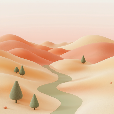 Pastel Desert Serenity