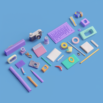 Colorful Minimalistic Clay Models