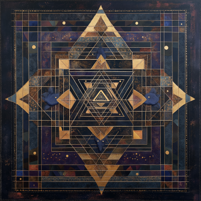 Geometric Shri Yantra Artwork