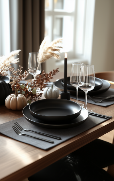 Modern Thanksgiving Dinner Setting