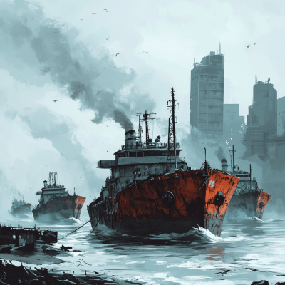 Drifting Cargo Ships