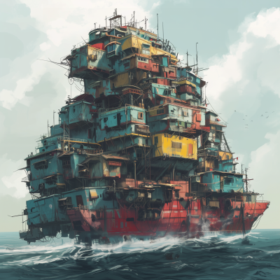 Floating Scrap City