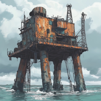 Oil Rig Remnants