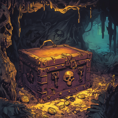 Locked Pirate Treasure Chest